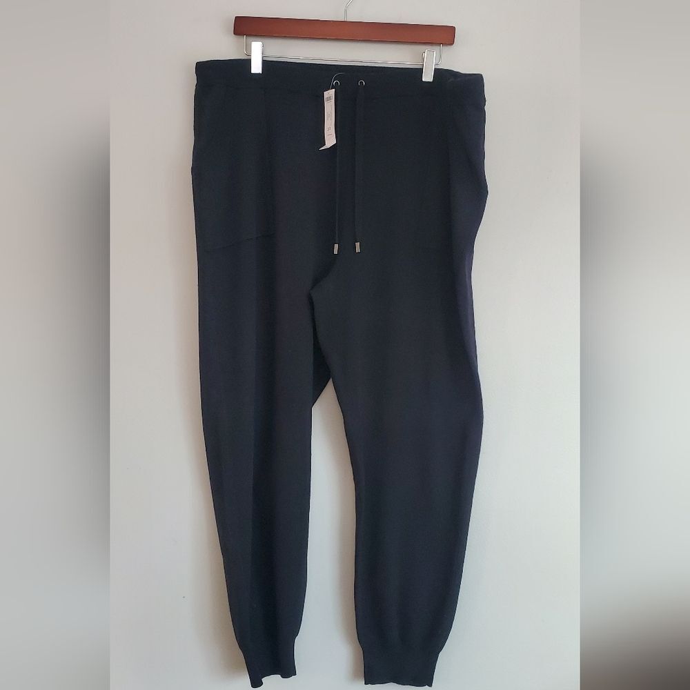 Chico's Black Zenergy Cotton Cashmere Jogger Pants Size 3R US Size XLR